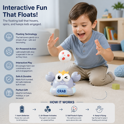 Kids’ Electric Crab Floating Ball Toy