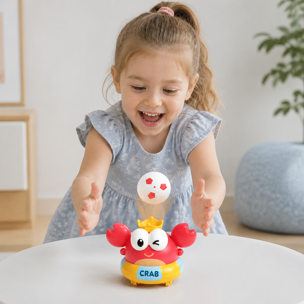 Kids’ Electric Crab Floating Ball Toy