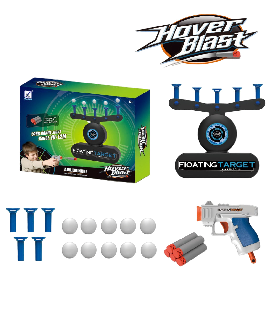 Floating balls - target shooting toy