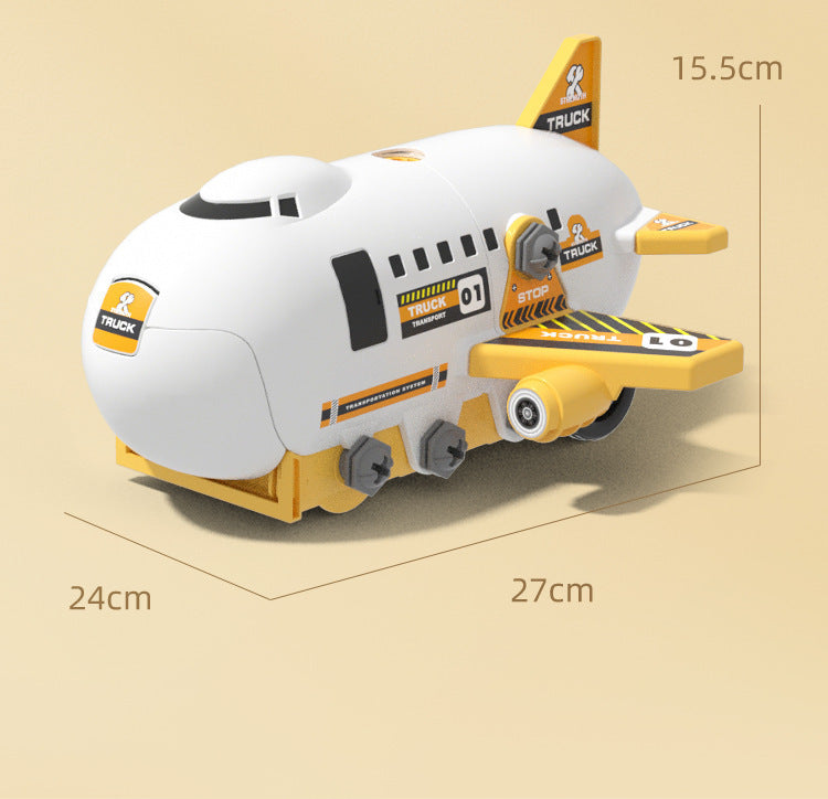DIY Airplane Transport Truck Playset with Construction Vehicles