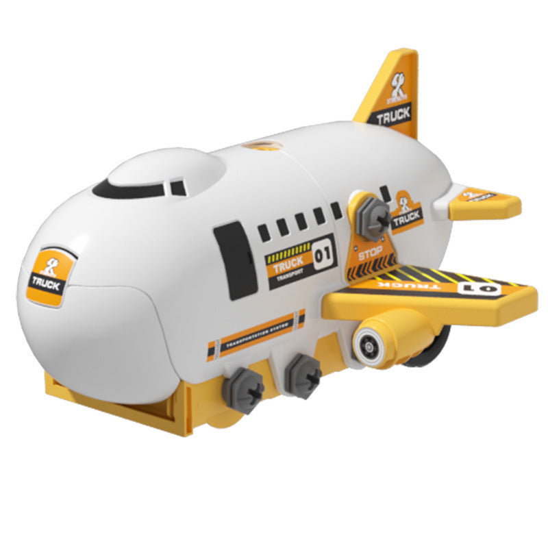 DIY Airplane Transport Truck Playset with Construction Vehicles