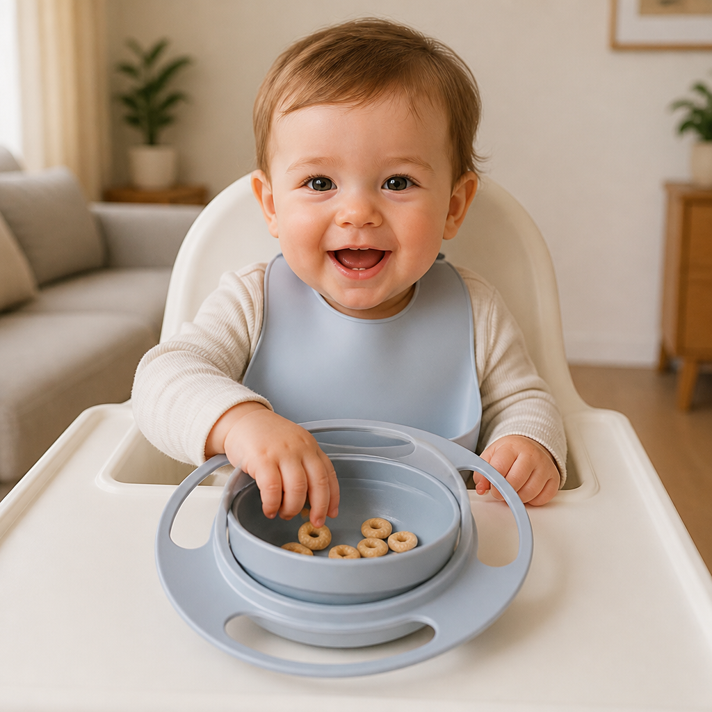 Non-spill baby bowl – eating without spilling