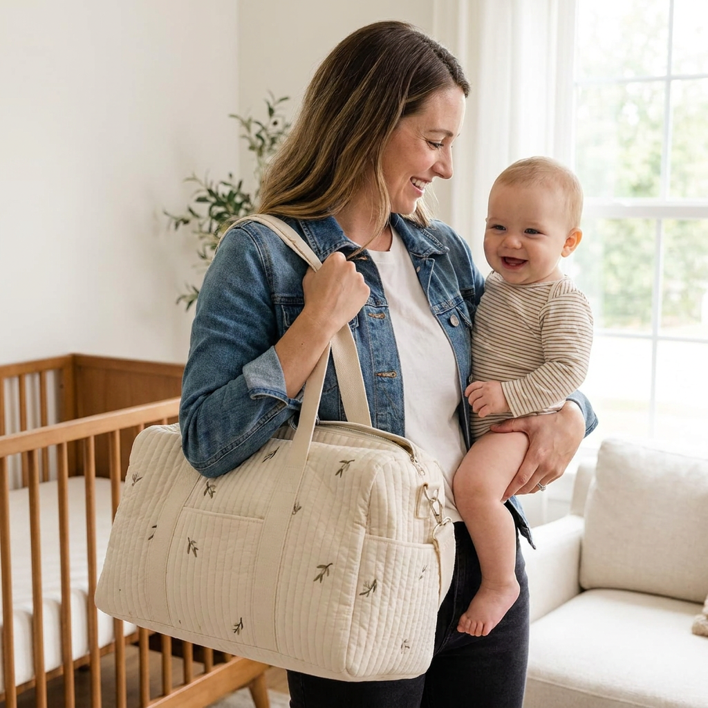 Large mommy baby bag - space for everything moms need!