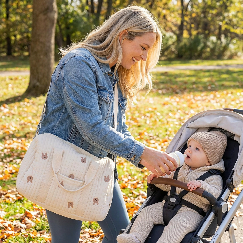 Large mommy baby bag - space for everything moms need!