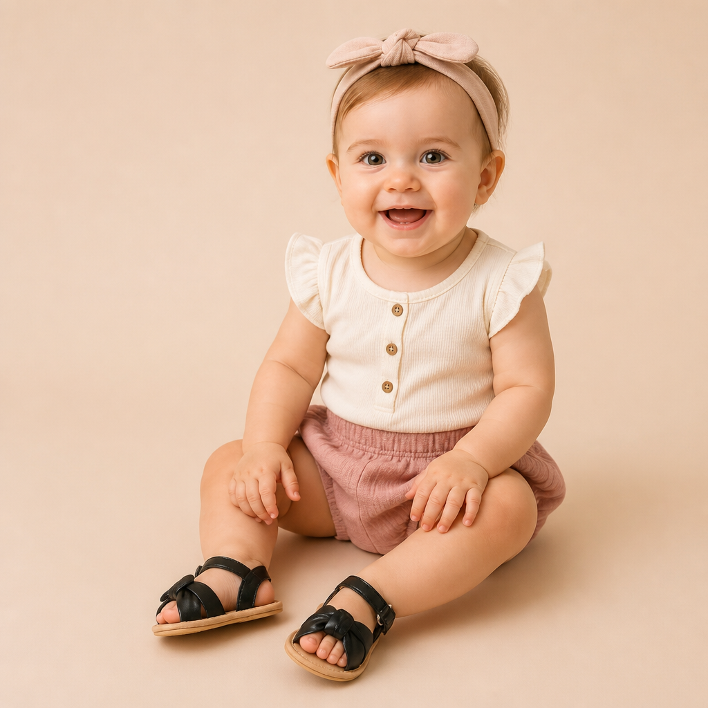 Wide Bow Strap Sandals