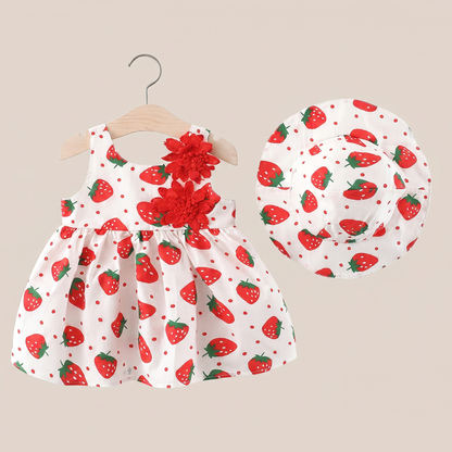 Blossom Picnic Dress Set & Hat
