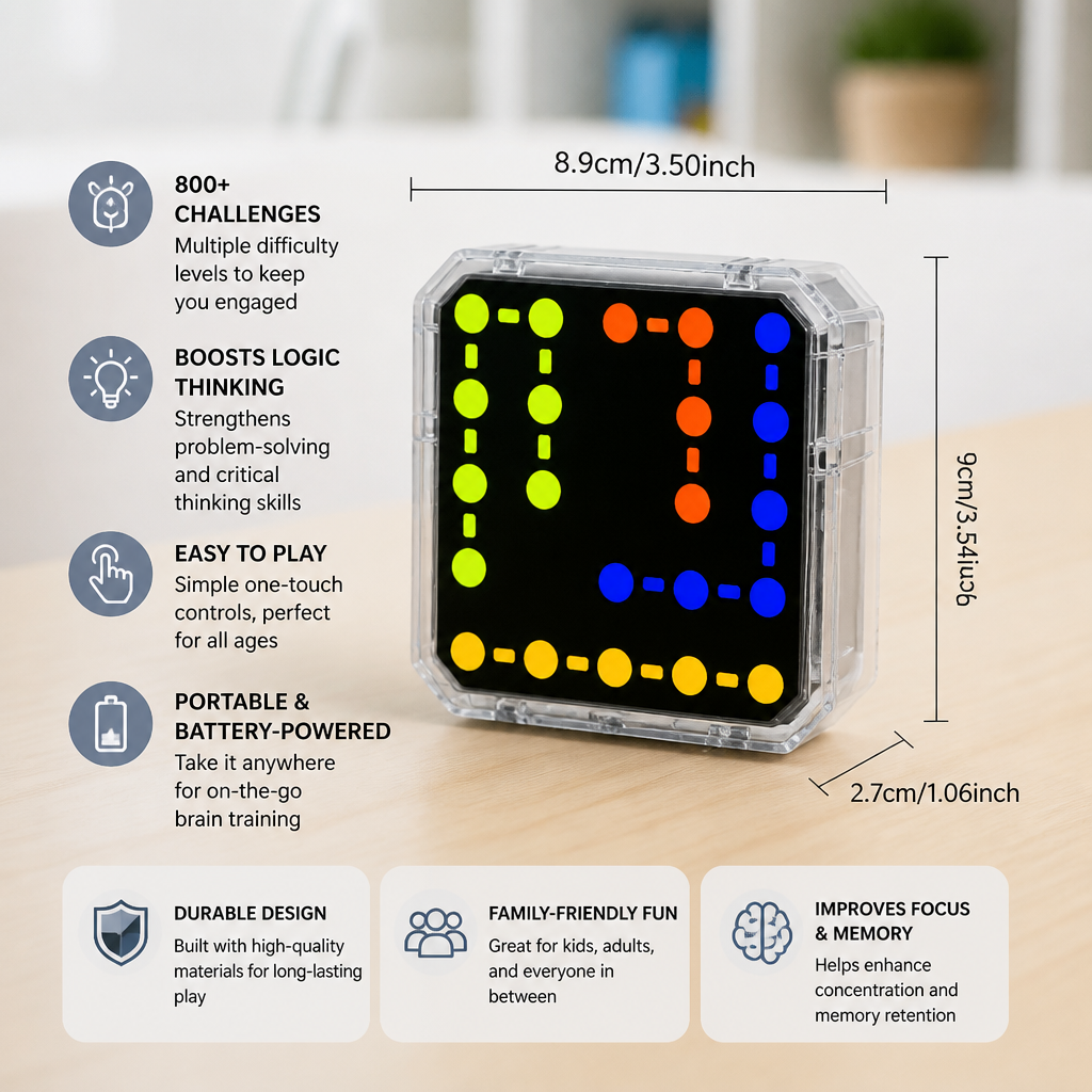 Smart Line LED Logic Puzzle Game – 800+ Brain Challenge Levels