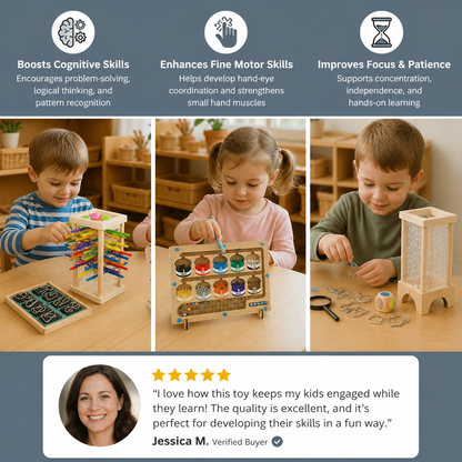 3-Piece Montessori Play and Development Puzzle Set for Children