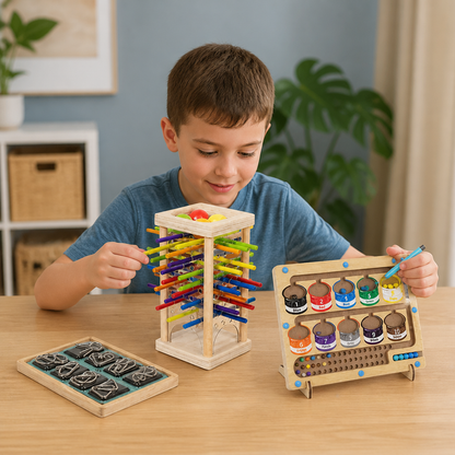 3-Piece Montessori Play and Development Puzzle Set for Children