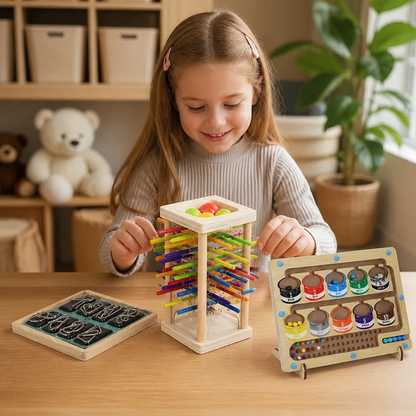 3-Piece Montessori Play and Development Puzzle Set for Children