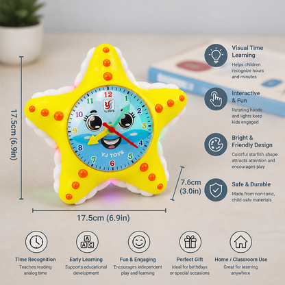 Starfish Clock Learning Toy – Interactive Time Teaching Toy for Kids