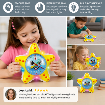 Starfish Clock Learning Toy – Interactive Time Teaching Toy for Kids