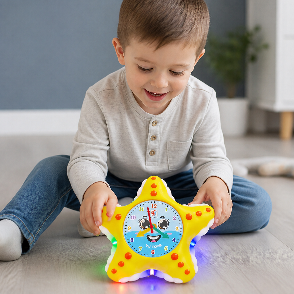 Starfish Clock Learning Toy – Interactive Time Teaching Toy for Kids