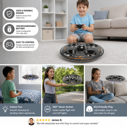 Remote Control LED Flying Saucer Drone