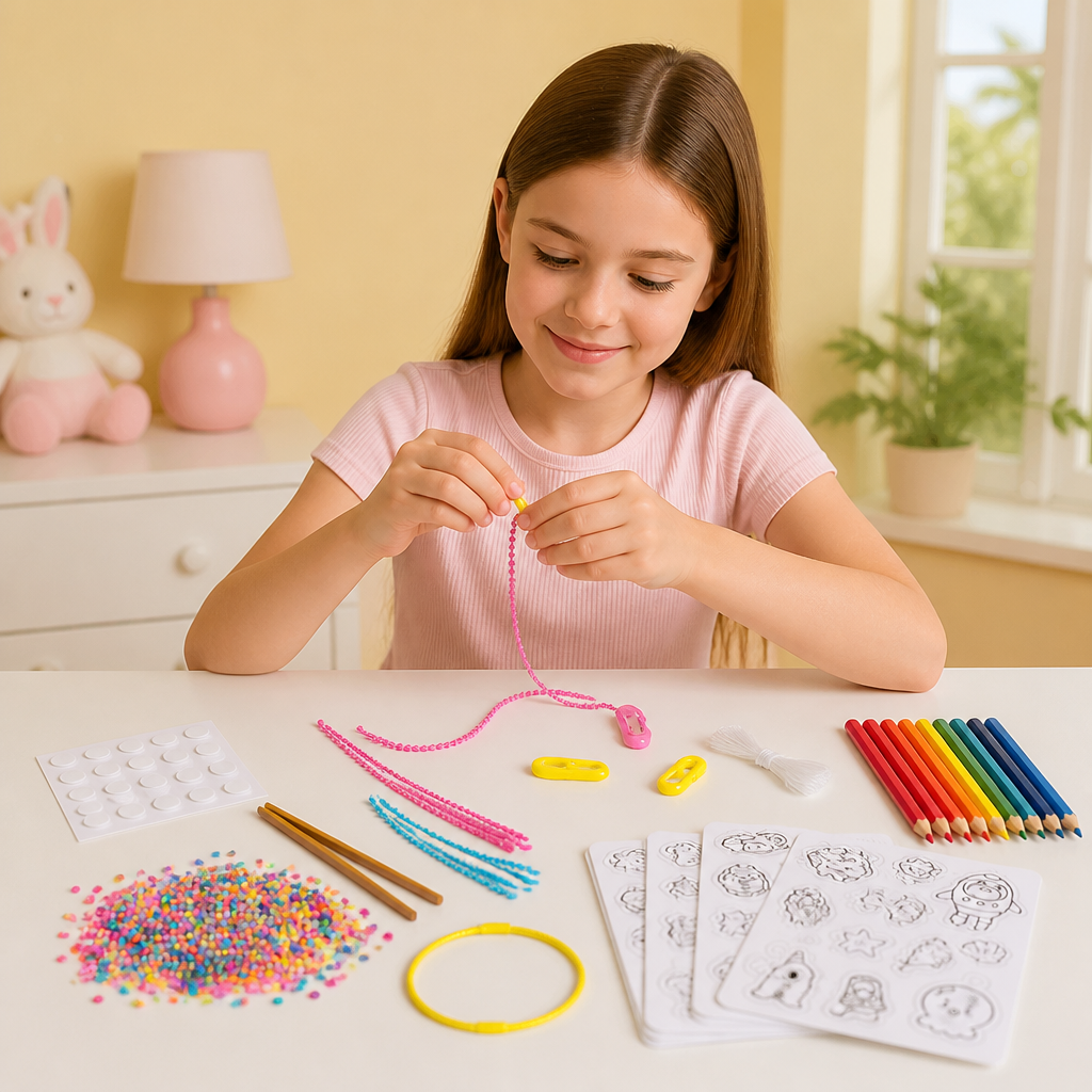 DIY Shrink Art Keychain & Charm Making Kit for Kids