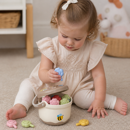 Montessori Flower Pot Color & Number Matching Learning Game