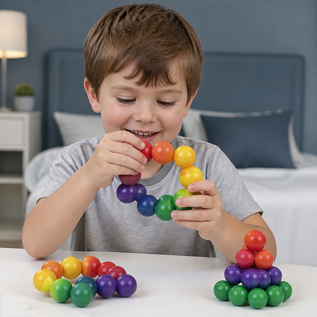 Colorful 3D Ball Building Set – Creative Construction & Fine Motor Skills Learning Toy for Kids