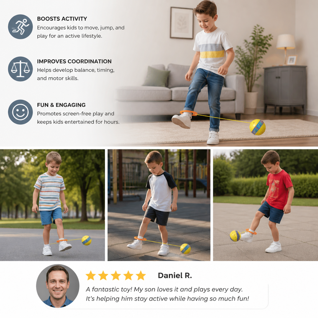 Interactive Skip Ball Ankle Swing Toy for Kids