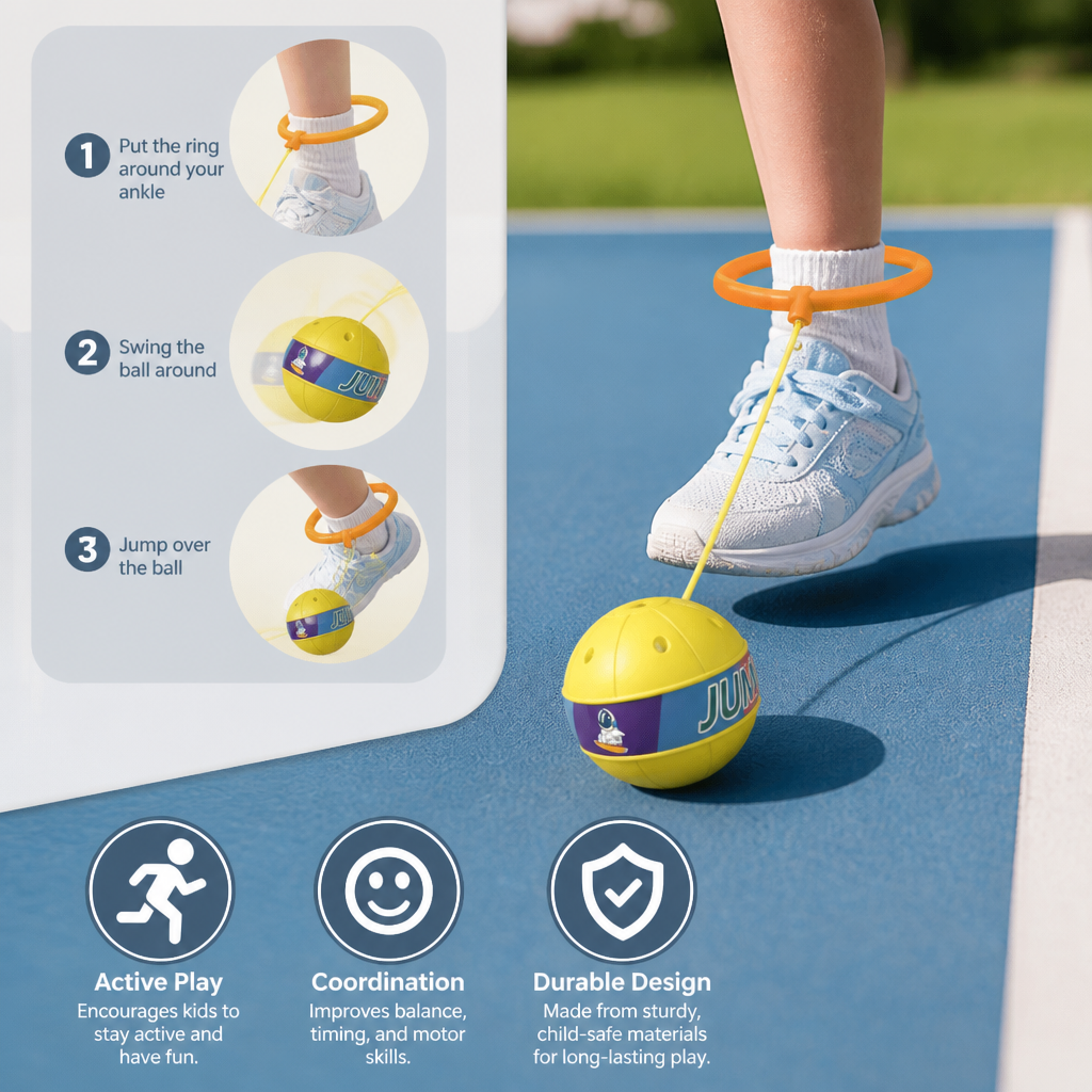 Interactive Skip Ball Ankle Swing Toy for Kids