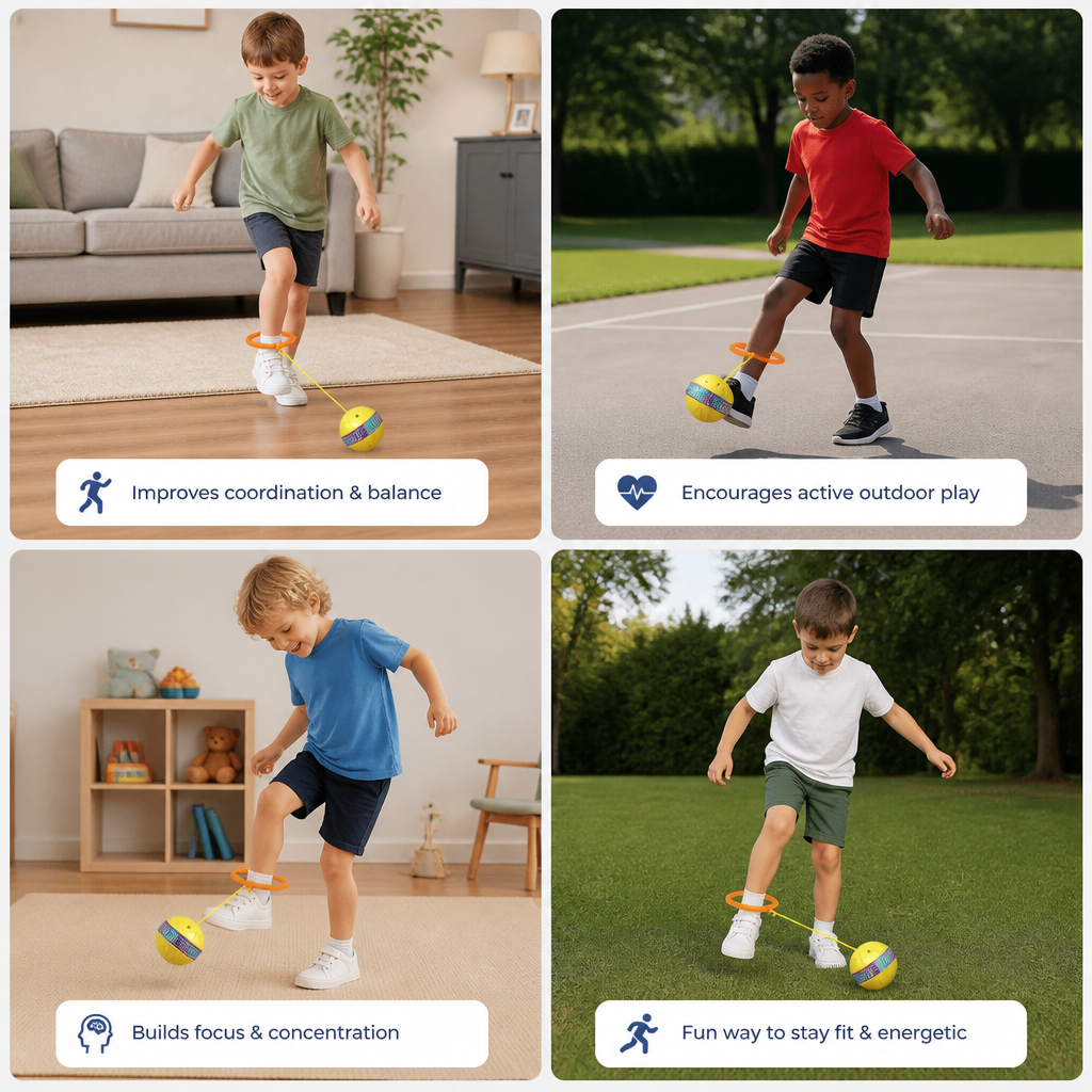 Interactive Skip Ball Ankle Swing Toy for Kids