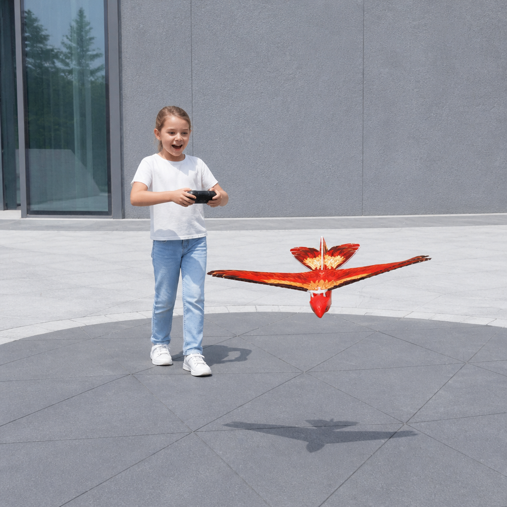 Remote Control Flapping-Wing Flying Bird Toy for Kids