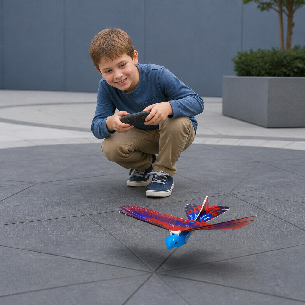 Remote Control Flapping-Wing Flying Bird Toy for Kids