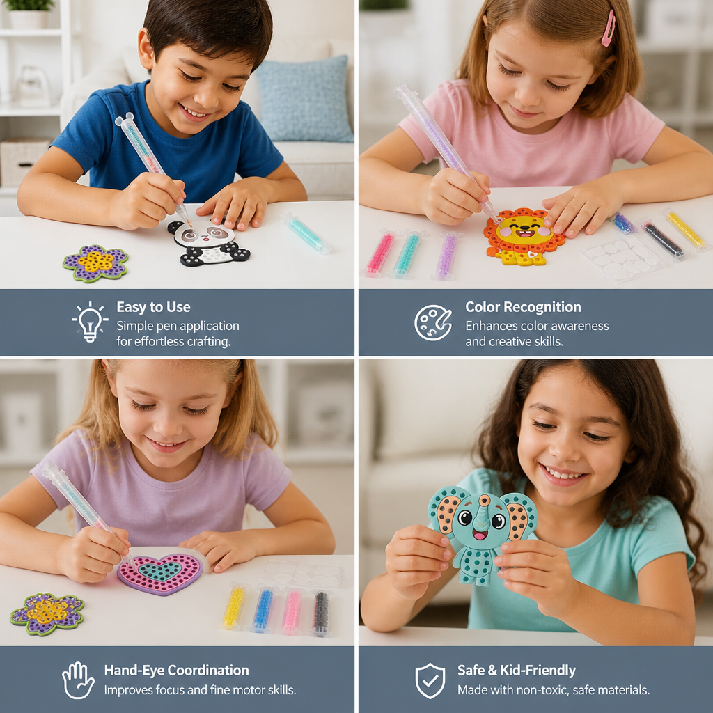 DIY Bead Art Pen Kit – Create & Decorate Animal Designs
