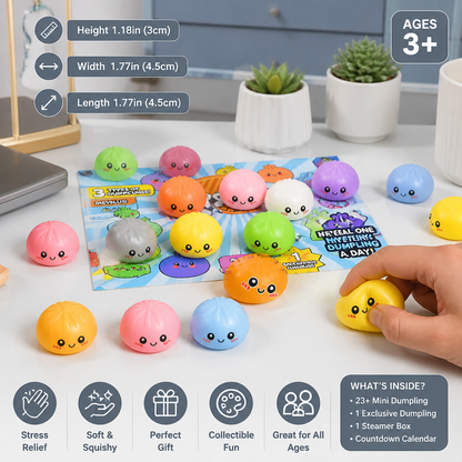 Dumpling Squishy Advent Calendar with Mystery Fidget Surprises