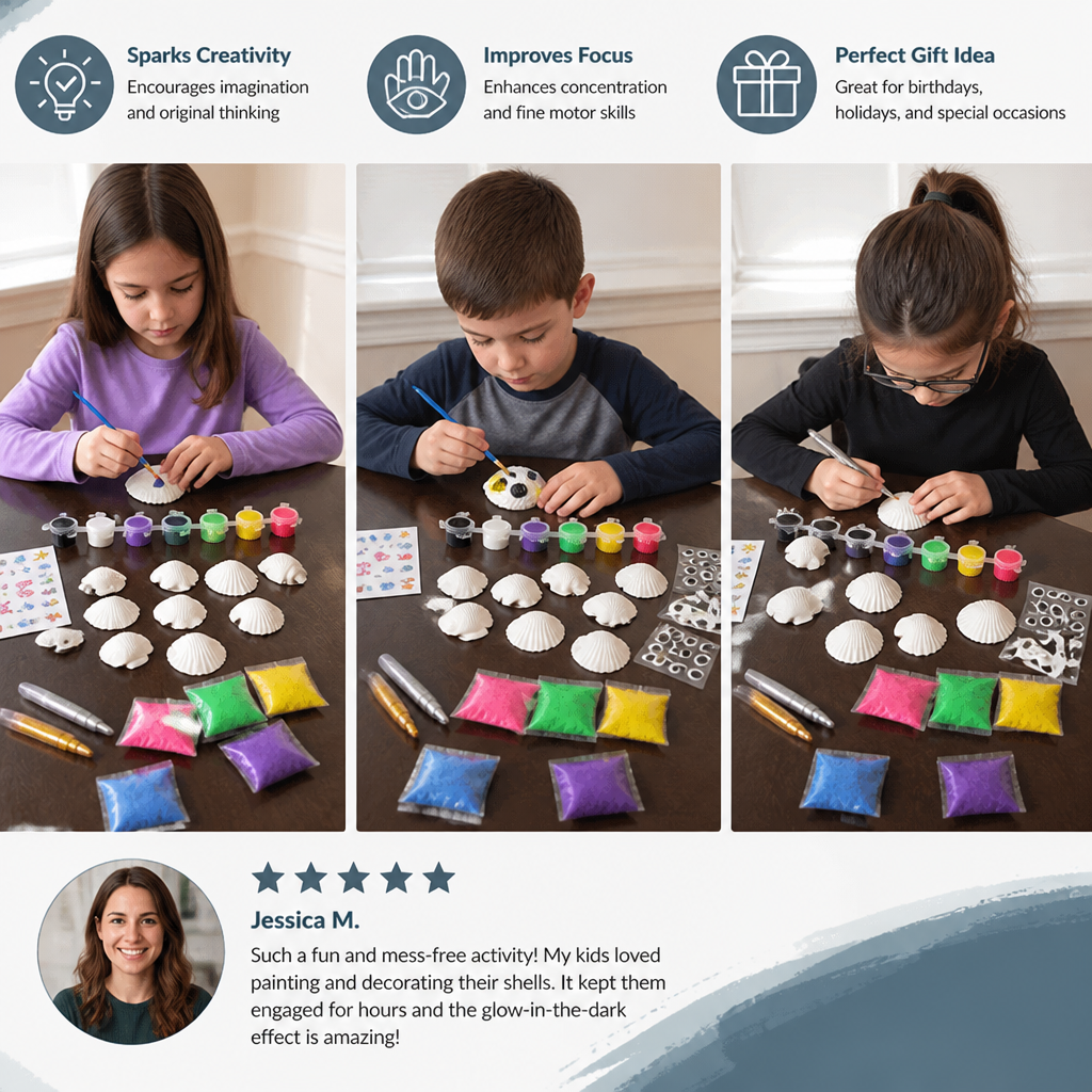 Glow in the Dark Sea Shell Painting & Craft Kit
