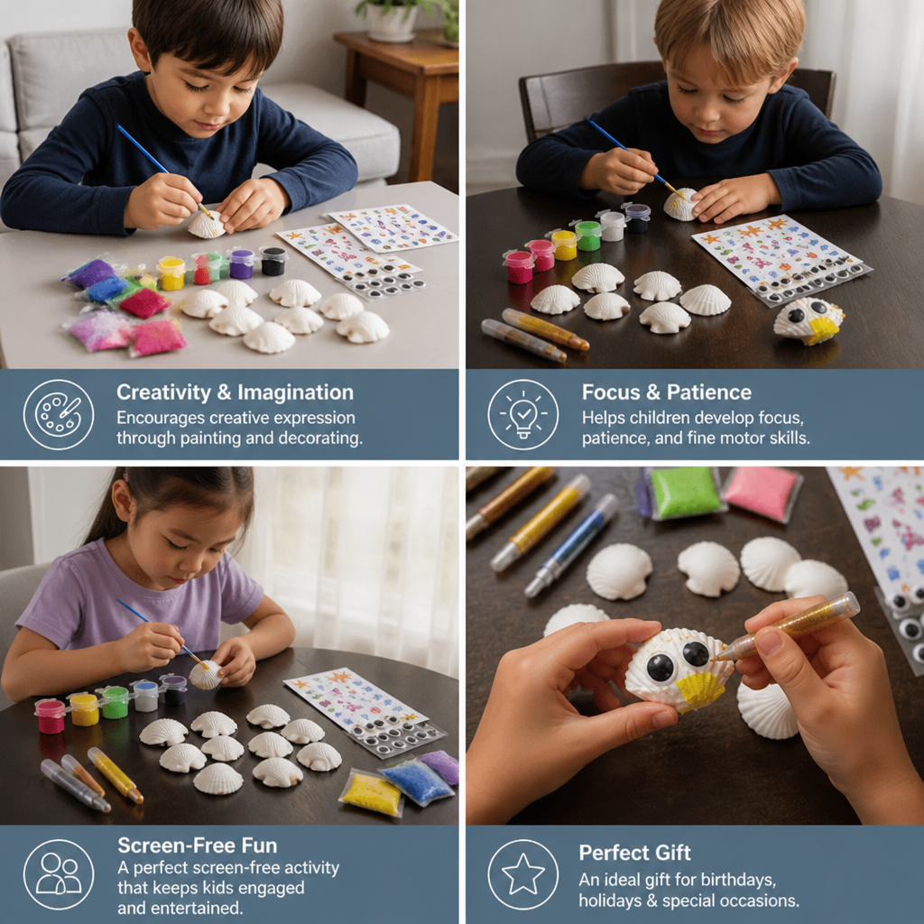 Glow in the Dark Sea Shell Painting & Craft Kit