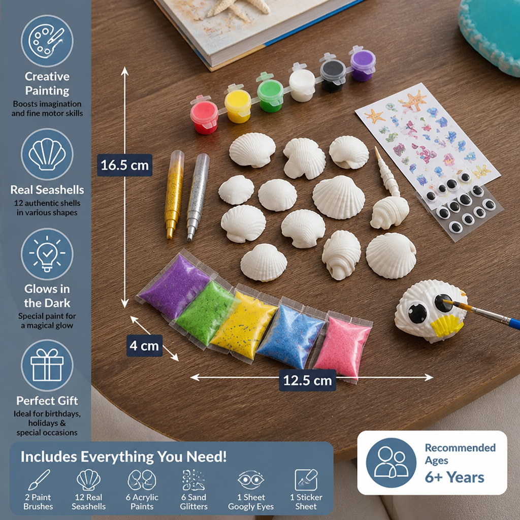 Glow in the Dark Sea Shell Painting & Craft Kit