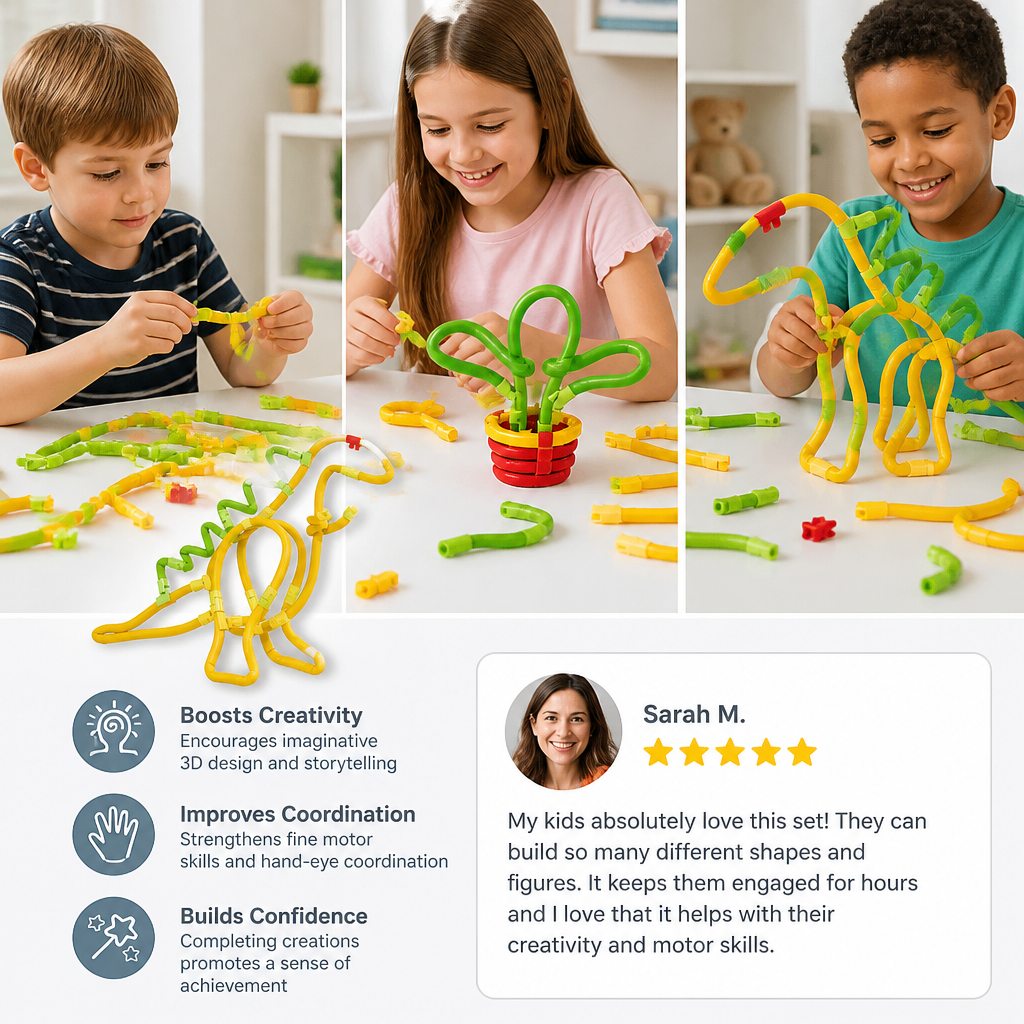 DIY Twisty Sticks – Creative 3D Building & STEM Construction Set