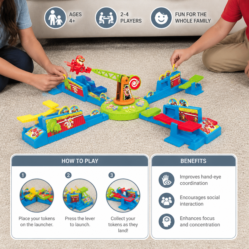 Interactive Multiplayer Flying Plane Family Board Game