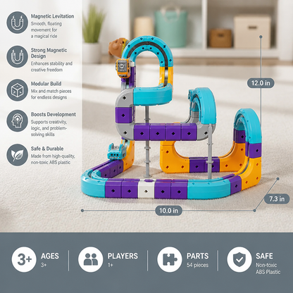 DIY Gravity Cube Track Building Kit with Electric Train