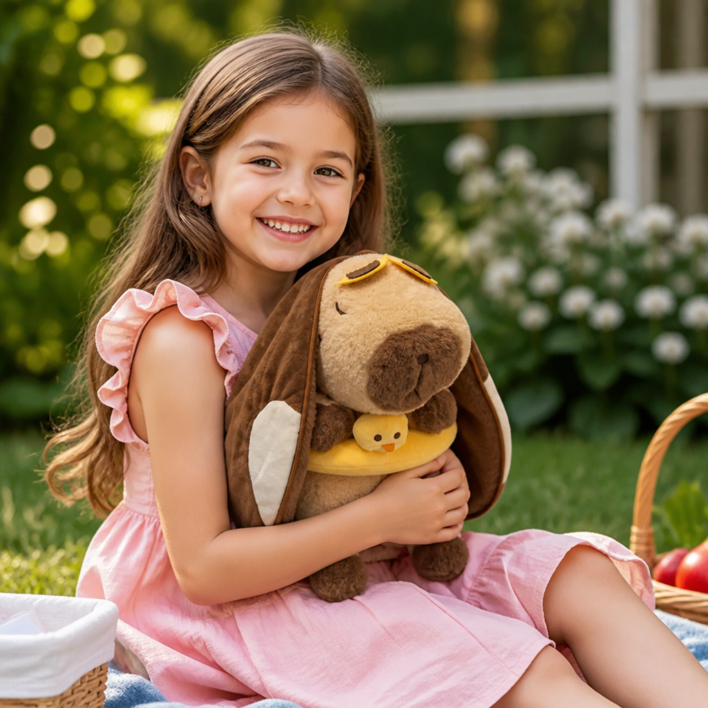 Breathing Capybara Plush Toy – Soft & Cuddly Sleep Companion