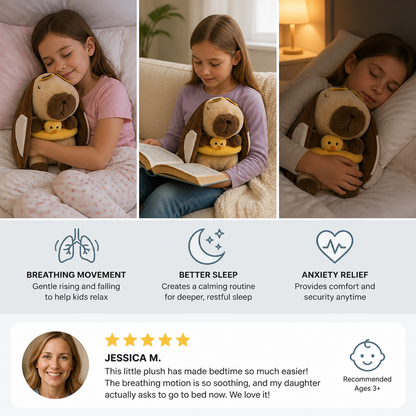 Breathing Capybara Plush Toy – Soft & Cuddly Sleep Companion