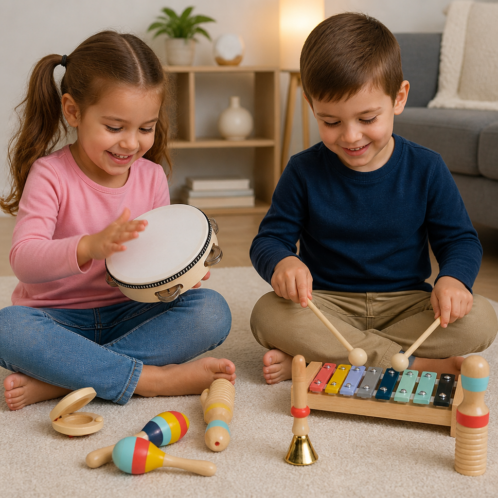 Wooden Musical Instrument Set – Montessori Percussion & Rhythm Learning Toys for Kids