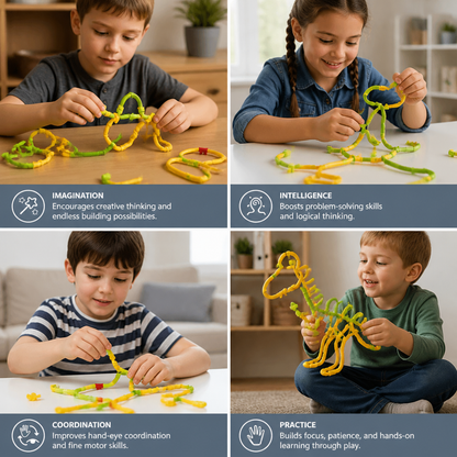 DIY Twisty Sticks – Creative 3D Building & STEM Construction Set