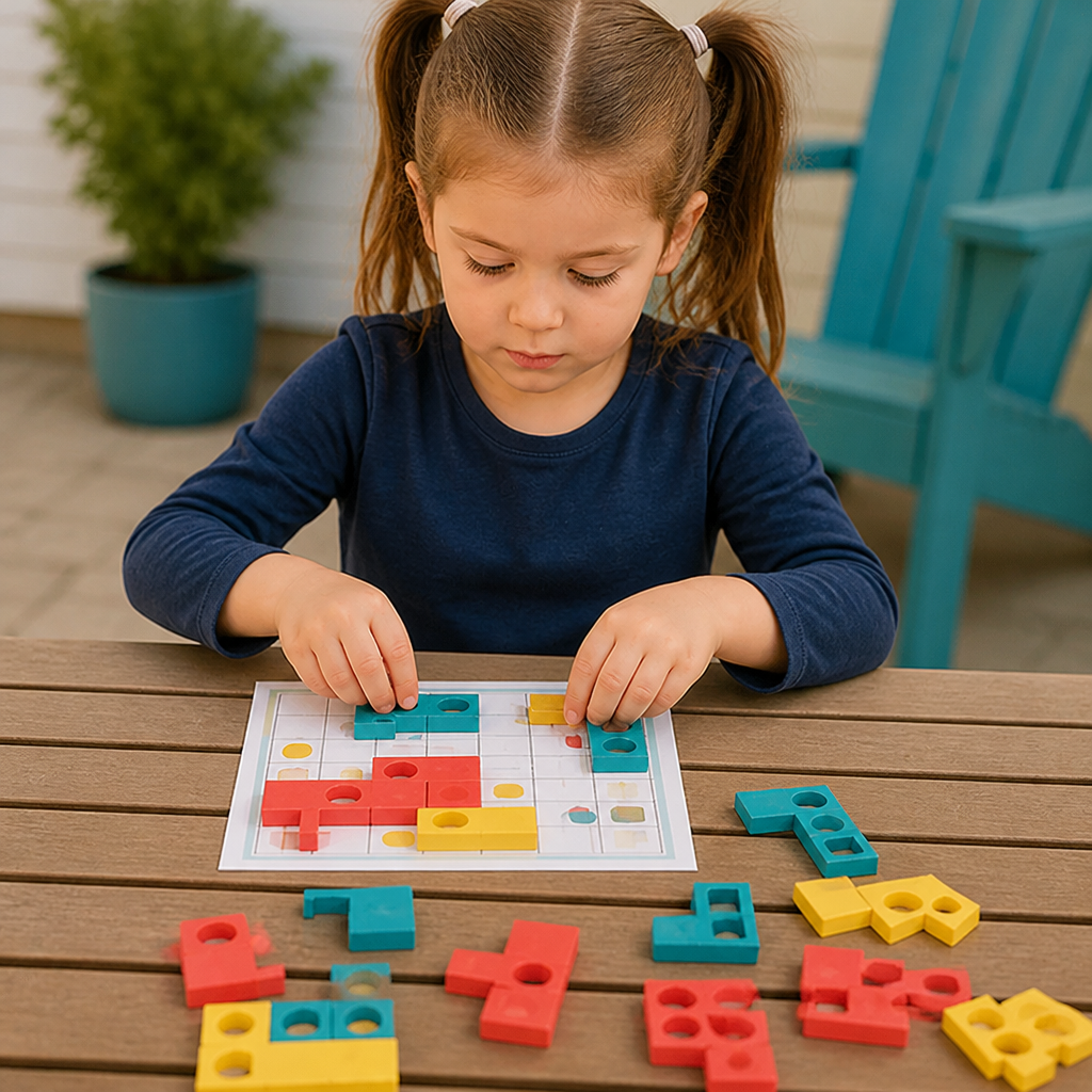 Montessori Wooden Shape Matching Puzzle – Color & Logic Brain Training Game