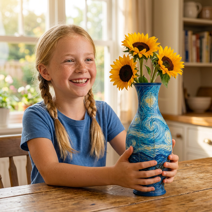 Elegant 3D puzzle vase - Suitable for real flowers