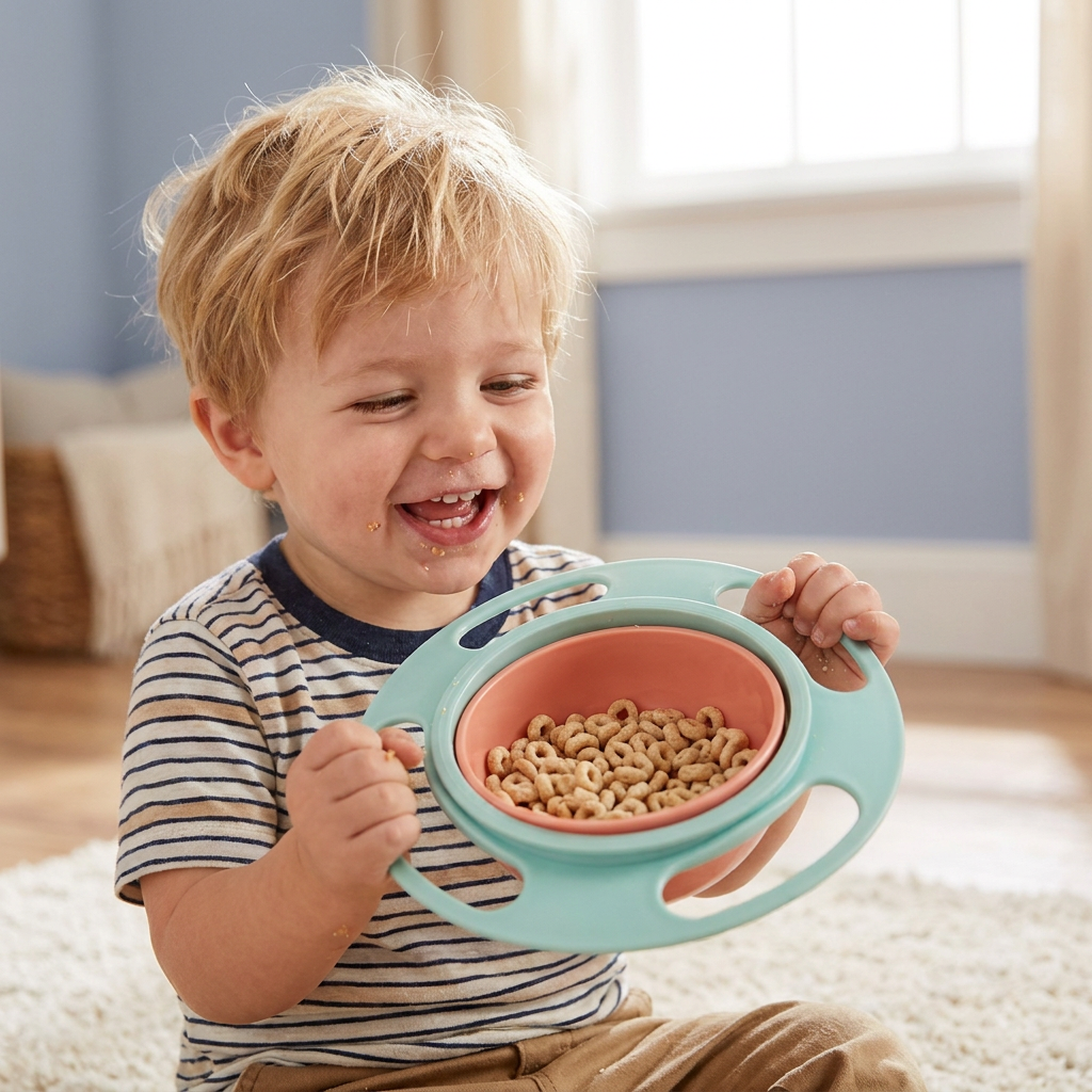 Non-spill baby bowl – eating without spilling