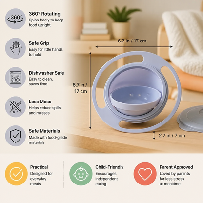 Non-spill baby bowl – eating without spilling