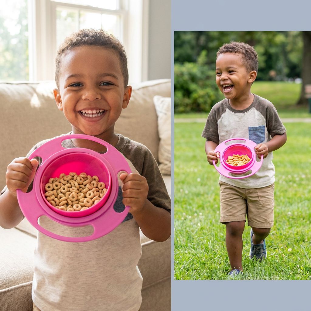 Non-spill baby bowl – eating without spilling