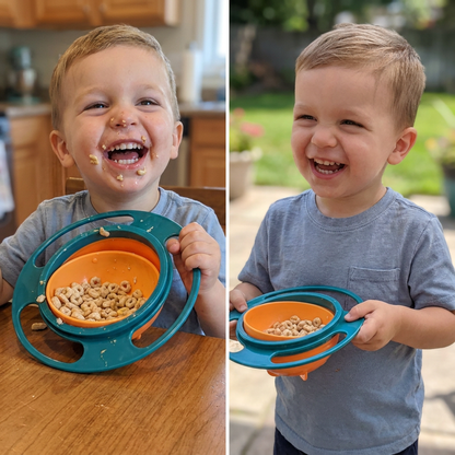 Non-spill baby bowl – eating without spilling