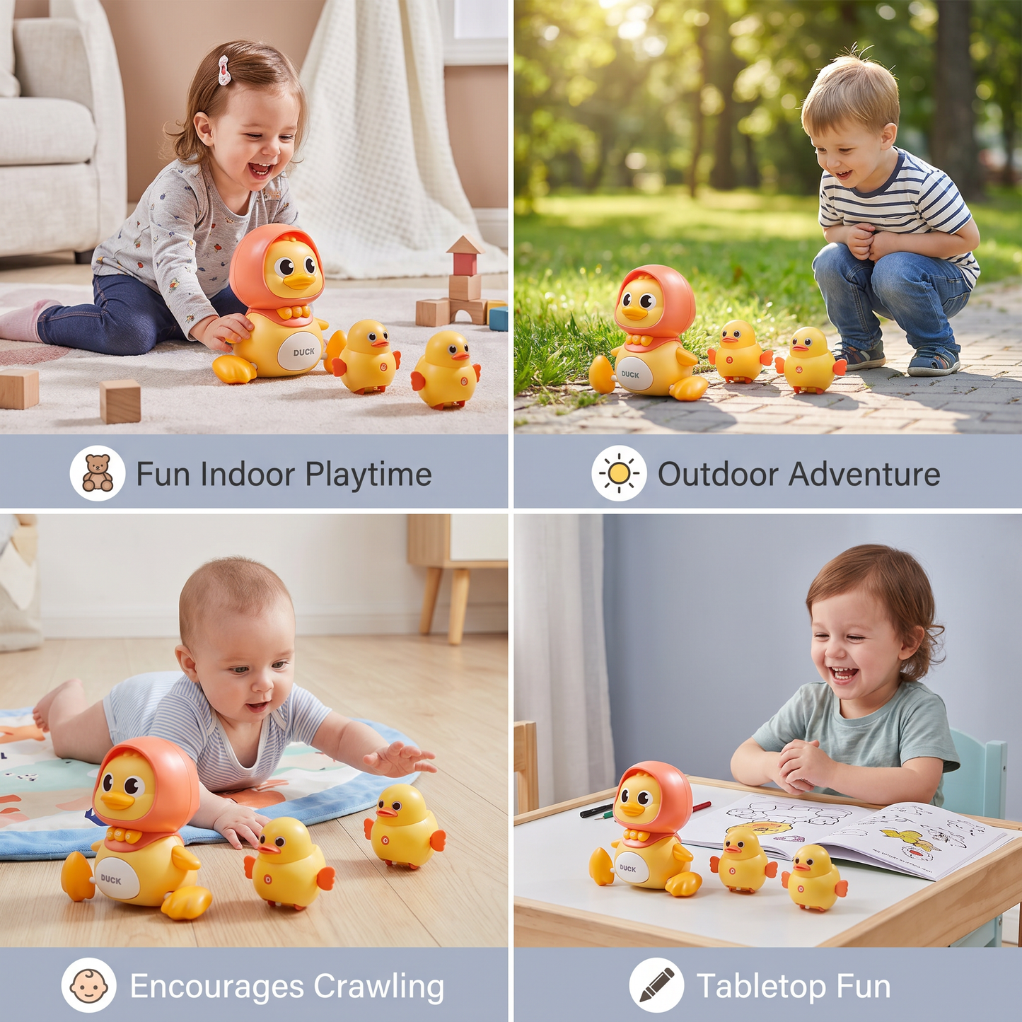 Wobbling Duck Family Kids Toy