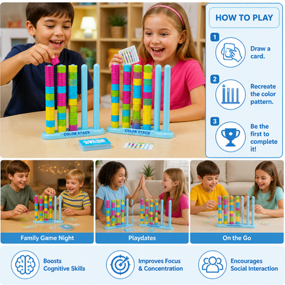 Color Stack Challenge – Fast-Paced Color Matching Party & Family Game
