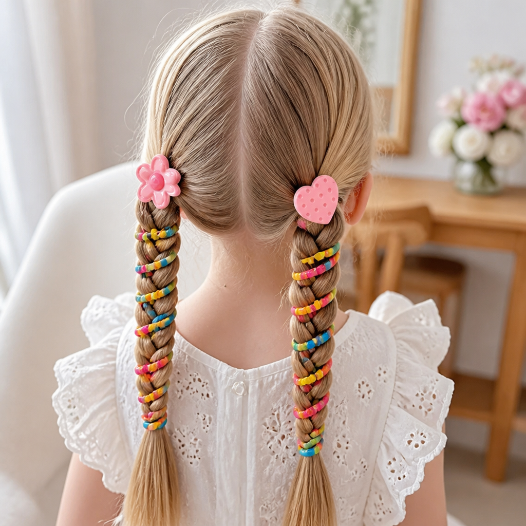 Cute Kids Spiral Hair Tie Set