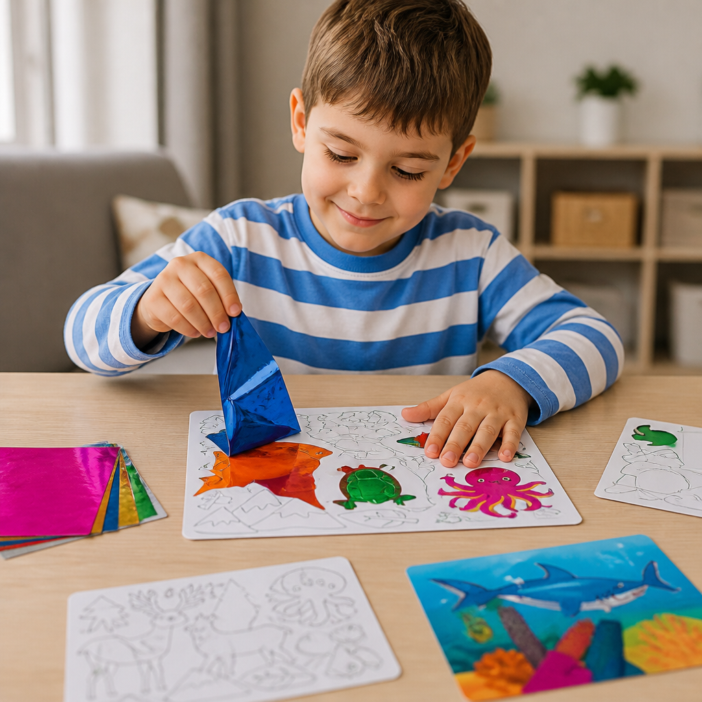 DIY Foil Art Kit – No-Mess Animal Crafts for Kids