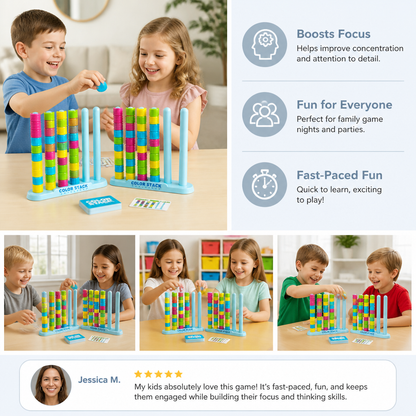 Color Stack Challenge – Fast-Paced Color Matching Party & Family Game