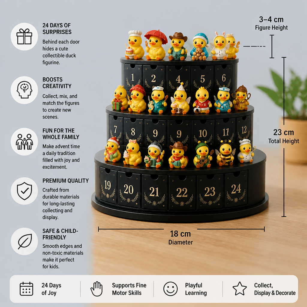 24-Day Magic Duck Advent Calendar with Collectible Mini Figurines